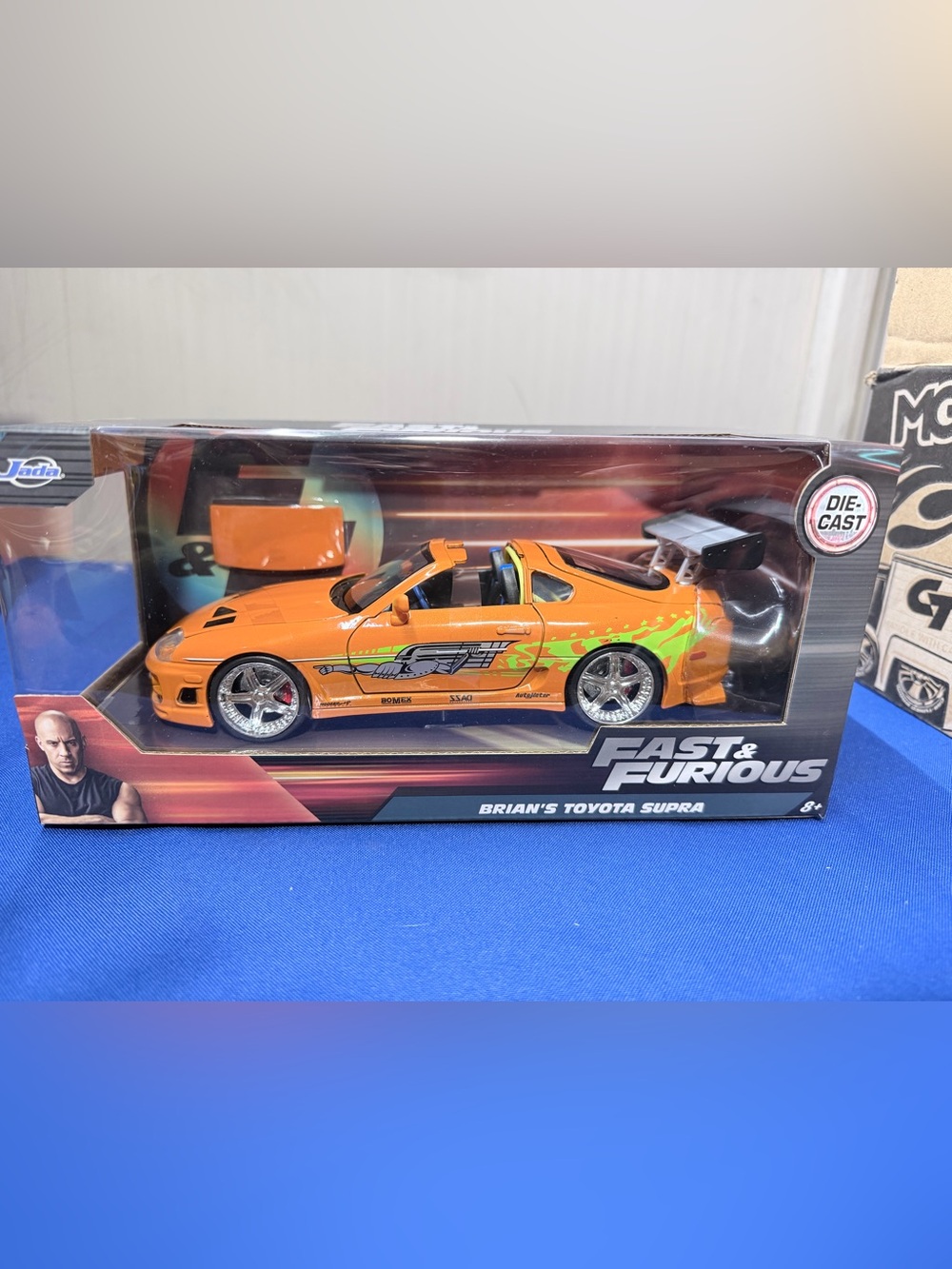 Fast & Furious Brian's Toyota Supra Die-Cast Toy - Orange with Green Accents